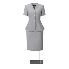 批发前台<b class='q'>职业</b>V领<b class='q'>套装</b>女夏季时尚气质女神范高端西装美容师短袖工作服