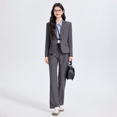 批发职业工作服西装外套女<b class='q'>春</b>季高级感简约艺考干练通勤长袖西服套装