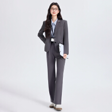 批发职业工作服西装外套女<b class='q'>春</b>季高级感简约艺考干练通勤长袖西服套装