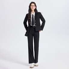 批发职业工作服西装外套女<b class='q'>春</b>季高级感简约艺考干练通勤长袖西服套装