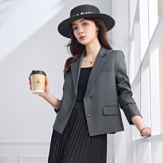 批发西装简约干练气质西装外套女春季新款休闲百搭OL通勤职业<b class='q'>小</b><b class='q'>西服</b>