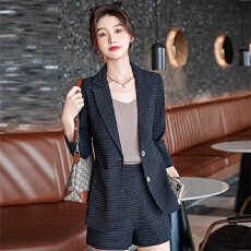 批发修身显瘦气质七分袖西装外套女<b class='q'>春</b>夏季新款高级感职业工装西服套装