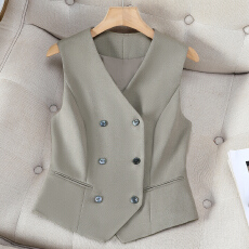 批发职业<b class='q'>工作服</b>马甲外套夏季高级感简约女神范干练通勤修身马甲<b class='q'>套装</b>