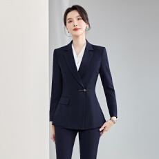 批发职业<b class='q'>工作服</b>西装外套女秋冬高级感简约艺考干练通勤长袖西服<b class='q'>套装</b>