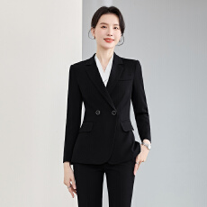 批发职业<b class='q'>工作服</b>西装外套女秋冬高级感简约艺考干练通勤长袖西服<b class='q'>套装</b>