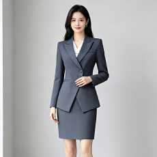 批发气质单排扣西装外套女春秋新款修身显瘦通勤职业干练<b class='q'>工作服</b>两件套