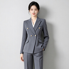 批发销售职业正装<b class='q'>工作服</b>双排扣西装外套春秋修身气质通勤西服裤子<b class='q'>套装</b>