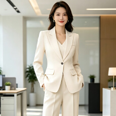批发职业女装西服马甲裤子三件套春秋新款修身显瘦气质干练通勤<b class='q'>工作服</b>