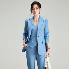 西装马甲套装女2026秋冬新款高级感气质休闲百搭小西服套裤三件套