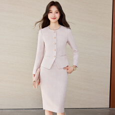 批发小香风短款西装外套<b class='q'>女</b>秋冬高级感简约艺考干练通勤修身<b class='q'>西服</b>套裙