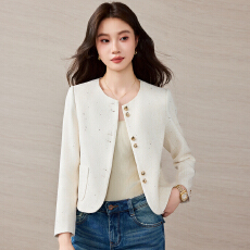 批发时尚小香风西装外套女2026<b class='q'>秋</b>冬新款高级感气质名媛单排扣短款外套