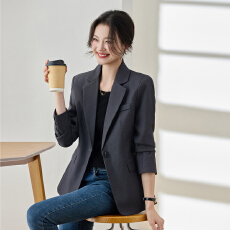 批发高级感一粒扣修身通勤<b class='q'>西装</b>外套女春秋新款职业正装休闲西服外套