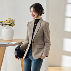 批发西装外套女2026秋冬新款高级感气质一粒扣<b class='q'>小</b><b class='q'>西服</b>外套小个子上衣