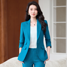 批发<b class='q'>职业</b>工作服西装外套女春秋高级感简约艺考干练通勤长袖西服<b class='q'>套装</b>