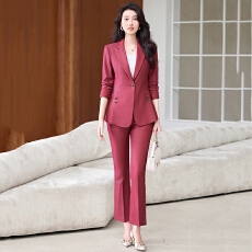 批发<b class='q'>职业</b>工作服西装外套女春秋高级感简约艺考干练通勤长袖西服<b class='q'>套装</b>