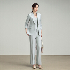批发职业工作服<b class='q'>西装外套</b>女秋冬高级感简约艺考干练通勤长袖西服套装