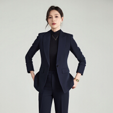 批发职业工作服<b class='q'>西装外套</b>女春秋高级感简约艺考干练一粒扣修身西服套装