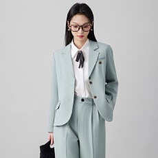 批发通勤正装长袖西服套装女秋<b class='q'>冬</b>季新款设计感高端单排扣气质西装外套