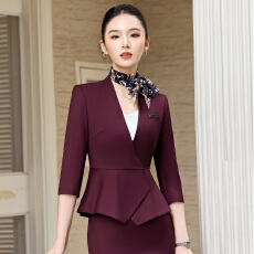 批发休闲<b class='q'>百搭</b>面试西装外套女2026夏季职业工作服正装通勤V领西服套装