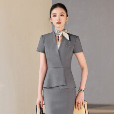 批发黑色西服套装女夏季短袖新款职业<b class='q'>酒店</b>前台工装面试西装薄款<b class='q'>工作服</b>