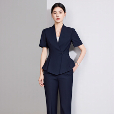 批发名媛气质短袖西服套装女<b class='q'>夏季</b>新款修身显瘦职业<b class='q'>工作服</b>小西装外套
