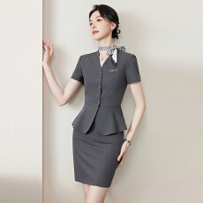 批发小个子职业<b class='q'>工作服</b>V领西装外套<b class='q'>夏季</b>新款修身显瘦气质短袖西服套装