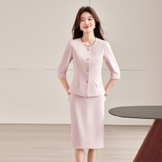批发短款修身小香风<b class='q'>七分袖</b>西装外套女2026夏季新款高端女神范西装套裙