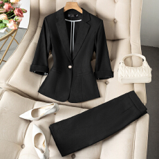 批发西装简约干练气质七分袖西装外套女夏季新款休闲<b class='q'>百搭</b>OL通勤小西服