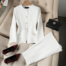 批发时尚气质小香风西装套裤<b class='q'>女</b>2026春季新款<b class='q'>女</b>神范通勤短款显瘦小西装