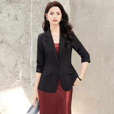 批发名媛气质设计感西服套装女<b class='q'>夏季</b>新款通勤职业<b class='q'>工作服</b>中袖西装外套