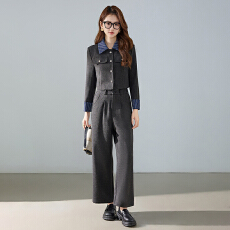 批发小香风<b class='q'>西装</b><b class='q'>外套女</b>春秋新款高级感气质小个子修身短款小西服套装潮