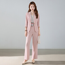 批发时尚气质中袖西服<b class='q'>外套女</b>春秋新款韩式港风减龄修身艺考<b class='q'>西装</b>套装