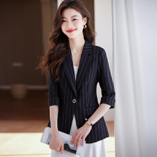 批发条纹西装女外套新款时尚职业装气质女神范连衣裙西装套装工作服<b class='q'>夏</b>