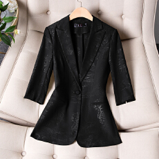 批发职业七分袖西服外套女<b class='q'>夏</b>季新款通勤休闲一粒扣修身气质高端西装
