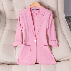 批发简约中袖西装外套女新款<b class='q'>夏</b>季职业装气质女神范高级感上衣休闲西服