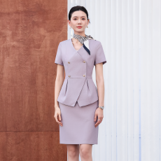 批发职业正装短袖V领西服外套女<b class='q'>夏</b>季新款通勤修身设计感艺考气质套装