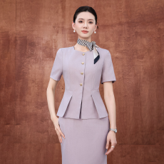 批发职业正装短袖西服外套女<b class='q'>夏</b>季新款通勤休闲单排扣修身气质西服套装