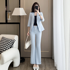 批发职业正装七分袖西服外套女<b class='q'>夏</b>季新款通勤休闲一粒扣修身气质套装