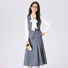 批发职业学院风短款西装马甲春夏高级感简约艺考干练<b class='q'>通勤</b>修身马甲套装