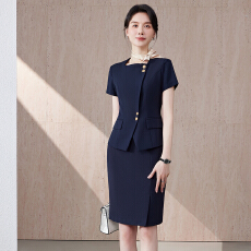 批发春夏短袖职业套装女气质工装<b class='q'>酒店</b>前台接待美容院售楼部<b class='q'>工作服</b>西装