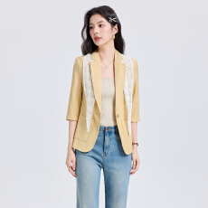 批发高端工作服<b class='q'>七分袖</b>西装外套女春夏装新款设计感气质职业工装小西服