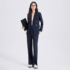 批发职业<b class='q'>工作服</b>西装外套女春季高级感简约艺考干练通勤长袖西服<b class='q'>套装</b>