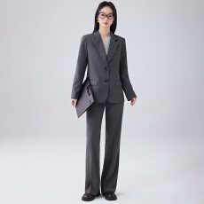 批发职业工作服西装外套女春季高级感简约艺考干练通勤长袖西服套装