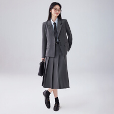 批发职业工作服西装外套女春季高级感简约艺考干练通勤长袖西服套装