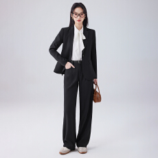 批发职业工作服西装外套女春季高级感简约艺考干练通勤长袖西服套装