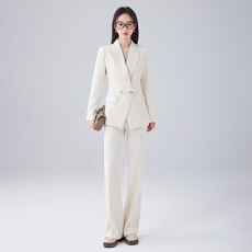 批发职业工作服西装外套女春季高级感简约艺考干练通勤长袖西服套装