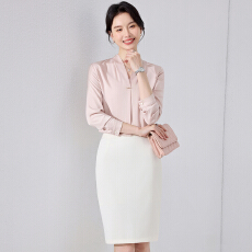 批发时尚气质V领白色衬衣女早秋新款休闲百搭OL通勤职业内搭打底衬衫