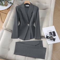 批发气质修身酒店前台西服<b class='q'>套装</b><b class='q'>女</b>春秋季新款通勤<b class='q'>职业</b>工作服长袖西装