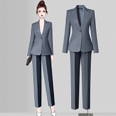 批发职业工作服西装外套女春季高级感简约艺考干练<b class='q'>通勤</b>长袖西服套装