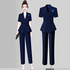 批发职业西装套装女新款春夏酒店珠宝店短袖气质工装美容院前台工作服